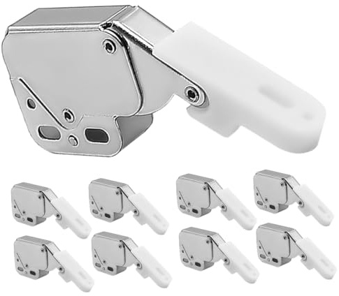 HEMOTON 8 Pièces Serrure De Trompe D'éléphant Mini Serrure à Ressort De Porte De Placard Serrures à Loquet Pour Porte Intérieure Printemps Serrure à Crochet Petit Acier Laminé à Froid