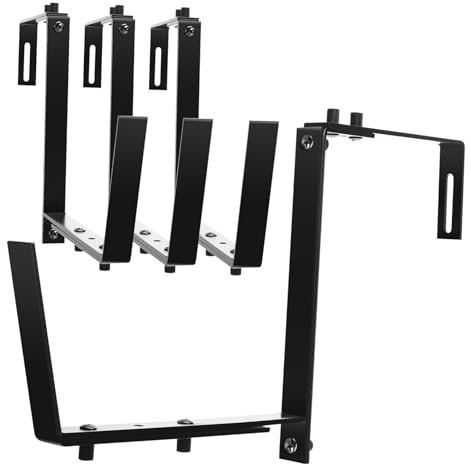 Milisten 4pièces Support De Jardinière Réglable Lot De Supports De Bac à Fleurs Pour Balcon Et Fenêtre Pour Décoration De Railing Et Aménagement Extérieur