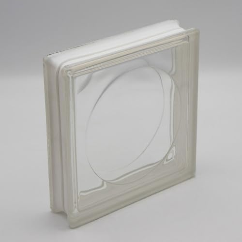 Design Glasbaustein Alpha klar, 19 x 19 x 5 cm - 8 Stück