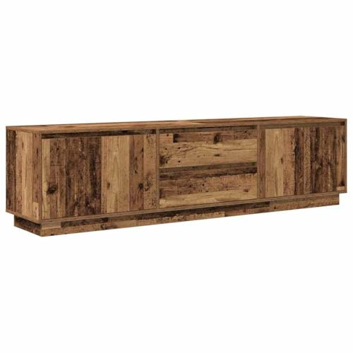 vidaXL TV-Schrank mit LED-Lichtern, antikes Holz, 193,5 x 41 x 50 cm, TV-Schrank, HiFi-Schrank, TV-Schrank, TV-Schrank, TV-Schrank, Multimedia-Möbel