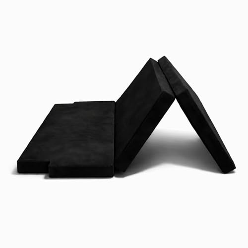 GoldenGroup Auto Matratze 200 cm x 150cm - Passend für VW T6.1 California Beach - Faltbare - Camping Matratze - Auto Camping Zubehör - Klappmatratze Poliester-Schwarz 10cm