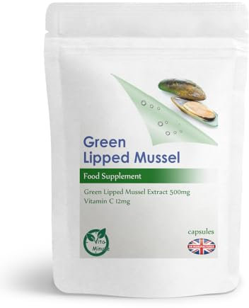 100 Capsules - Green Lipped Mussel 500mg Capsules for Humans & Dogs - New Zealand Green Lipped Mussel - Joint & Mobility Supplement - Natural Source of Omega 3