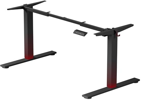 SANODESK Escritorio Elevable Eléctrico, Mesa Regulable en Altura con 4 Memorias y Sistema Anti-Colisión, Carga 100KG,Standing Desk Ergonómico para Oficina, Teletrabajo y Gaming, Negro