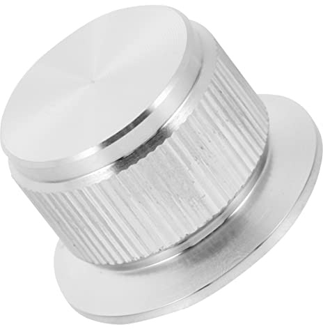 Amosfun Aluminiumlegierung Drehknopf für Potentiometer Silber Gitarrenknopf für Elektrische Gitarre und E-bass mit Vielseitiger Lautstärkeregelung