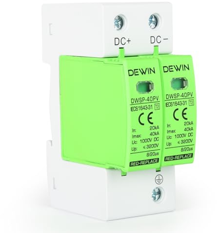 Wattive Surge Protection PV 1000V 40KA 2-Pin DC Isolator Switch DIN Rail Lightning Protection Surge Protector Solar Surge Protector