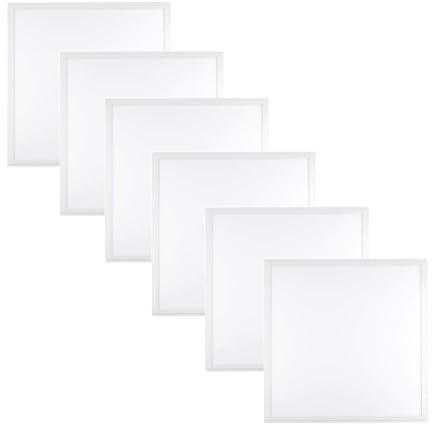 YASTA Plafoniera Led Soffitto 60x60 Pannello Led Da Incasso Per Cartongesso Luce Fredda 48w Pannello Luminoso Per Controsoffitto Con Cornice Bianca Ultra Slim 6000k (6)