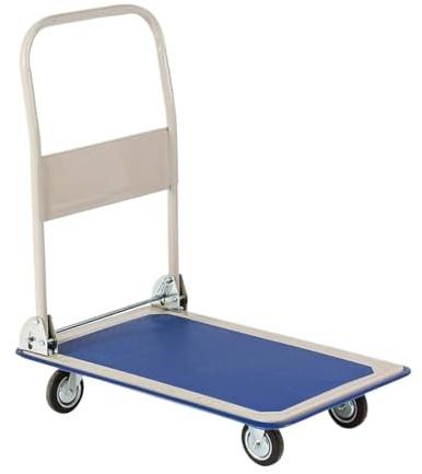 OUYUE Durevole Carrello Portapacchi Carrello Pieghevole A Mano for Un Trasporto Senza Sforzo, Telaio in Acciaio for Impieghi Gravosi, capacità di 330 Libbre Carrello con Ruote Portatutto