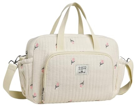 Borsa da viaggio per pannolini da viaggio, borsa a tracolla con scomparti multipli per mamme, borsa da viaggio multifunzionale da appendere alla carrozzina di grande capacità, B