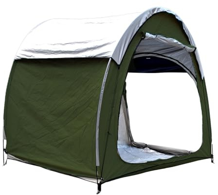 Tente de rangement étanche pour vélo – Portable facile à assembler pour 3 à 4 vélos, tondeuse à gazon et outils de jardin – Abri extérieur (noir)