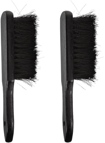 Hemobllo Lot de 2 Brosses de Nettoyage pour Cheminée Noires Balai à Main Poils Denses Outils Ergonomiques pour Foyer Poêle et Insert Accessoires Polyvalents pour Entretien Maison