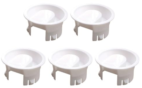 SHINEOFI Color Tapa Blanco de Plástico Jarra para Sellado 5 Piezas de Agua | Tapa Jarra Agua Cristal, Buen Cierre Antigoteo, Fácil de Limpiar y Abrir, Uso en Hogar y Restaurantes