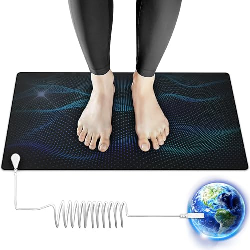 Grounding Mat for Sleep, Energy, Pain Relief, Inflammation, Balance, Wellness, Earth Connection Therapy for Indoor Grounding at Home, Office, or Work 16x24