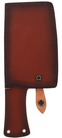 HOMSFOU Funda de Cuero Artificial para Cuchillos, Protector de Corte Colgante para Cinturón, Diseño para Cocina y Viaje, Estuche Resistente Oxidación, Accesorio Práctico para Cuchillos