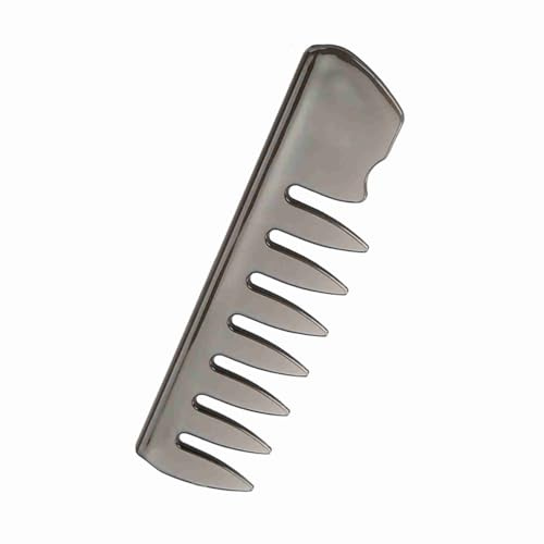 LUCKDANO Peine para Hombres, Peine de Dientes Anchos y Tenedor para Peinado, Antideslizante, Ligero y Tamaño Mini, con Dientes Redondos Lisos, para Peluquería Profesio (de anchos NO.2)