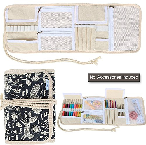 Teamoy Handarbetistasche für Häkelnadel, Tierwelt (Nur Tasche) | Stricktasche für Stricknadel und Häkelzubehör, Häkelnadel Aufbewahrung Tasche für Stricken Zubehör