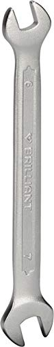 BRILLIANT TOOLS BT010900 Doppel-Maulschlüssel, 6 x 7 mm [Powered by KS TOOLS], Chrom-vanadium-stahl, 6x7mm