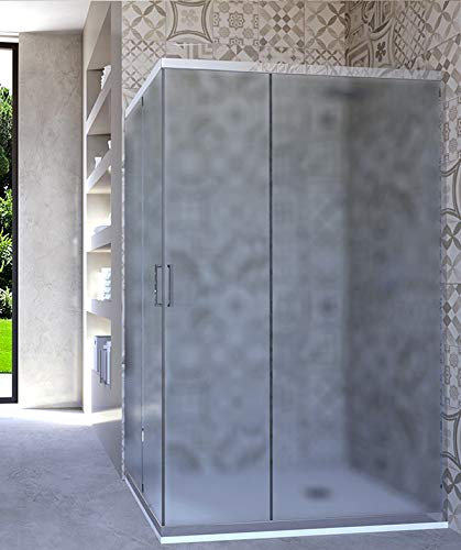 Hydra Box Doccia angolare Porta Scorrevole 70x120 cm Opaco