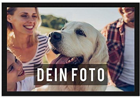 Print Royal Fußmatte Bedrucken mit eigenem Foto - Fußabtreter selbst gestalten - Verschiedene Größen 60 cm bis 120 cm - rutschfest, 60 x 40 cm mit Gummirand