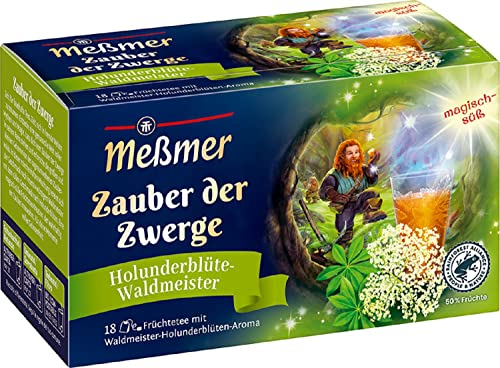 Meßmer Zauber der Zwerge | Holunderblüte-Waldmeister | Online Exklusiv |18 Teebeutel | Vegan | Glutenfrei | Laktosefrei