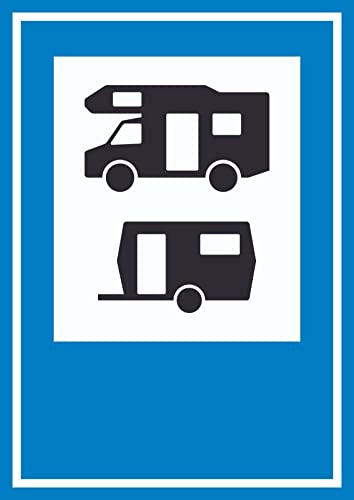 HB-Druck Wohnmobil- und Wohnwagenplatz Schild A4 (210x297mm)