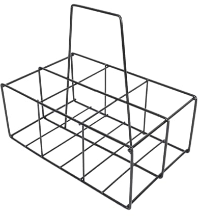 Cabilock Flaschenhalter Für Milchflaschen Tragbarer Eisenkorb Zur Aufbewahrung Von Getränkeflaschen Für Küche Bar Und Restaurant Robust Mit Praktischem Griff