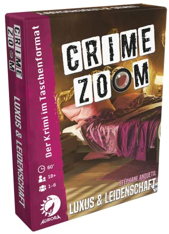 Aurora | Crime Zoom Fall 4: Luxus & Leidenschaft | Familienspiel | Rätselspiel | 1-6 Spieler | Ab 18+ Jahren | 60 Minuten | Deutsch