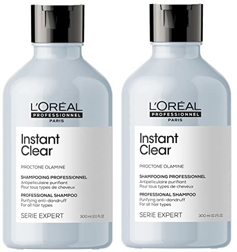 2er Instant Clear Shampoo Loreal Professionnel Serie Expert für normales bis fettiges Haar 300 ml