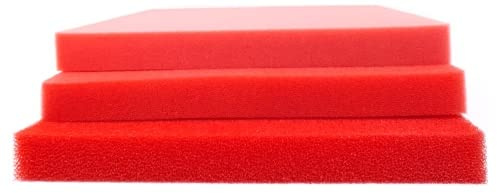 Pondlife Filterschaum Filtermatte rot 50x50x3 cm Filtermedium für Teichfilter Größe PPI30 (fein)
