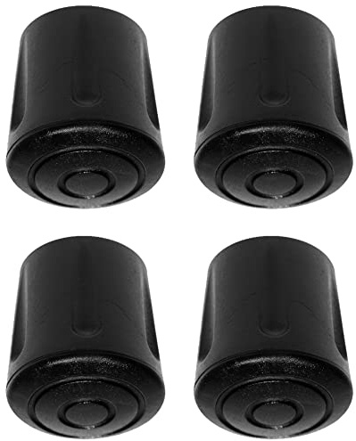 cyclingcolors 4X Möbelfüße Gummi Möbelgleiter Rund Stuhlkappen fusskappen Kappen schutzkappen für stuhlbeine schwarz Rohrkappen Endkappen Rundrohr (20 mm)