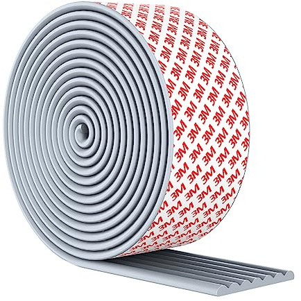 YichYaYa Furniture-corner-safety-bumpers, Gray Edge Protectors for Baby with 3M Strong Adhesive, 16.4ft Extra-Wide Sharp Edge & Corner Safety Guards for Table, Furniture, Fireplace