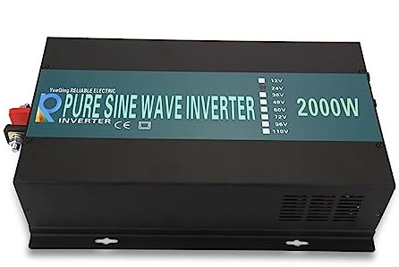 2000W Pure Sine Wave Power Inverter 12V 220V Generator Inverter Solar Panel Off Grid DC to AC Converter 24V/48V to 110/120V/240V(110-120V,12V)