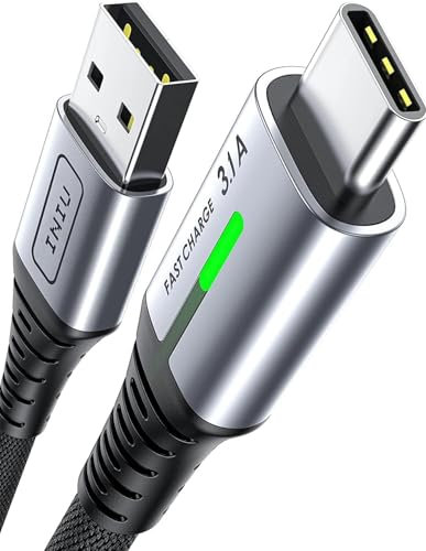 INIU Cavo USB Type-C, [0.3m] 3,1A QC 3,0 Tipo C Cavo Type C Rapida, Lega Intrecciato in Nylon Cavo USB Type C compatibili con iPhone 16 15 Pro Max, Galaxy Samsung S25 S24 Ultra, Google Pixel 9, Xiaomi