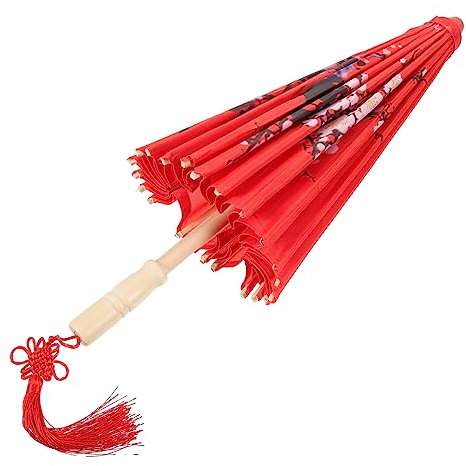 ANDRESLAD Delicate Decorative Umbrella Small for Costume Festivals and Photography Vintage Style Handle for Dance and Events
