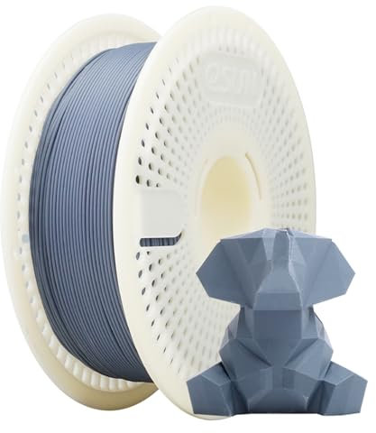 eSUN Matte PLA Refill Filament und Spool Kit, Spoolless Matte PLA 1.75mm und Removable Filament eSpool+, 1KG Spool (2.2 LBS) 3D-Druck Filament für 3D-Drucker, Dunkelgrau