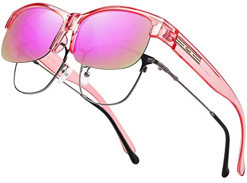 DUCO Herren und Damen Sonnenbrillen Polarisiert Unisex Brille Überbrille für Brillenträger Fit over Polbrille 8960 | Unisex Überbrille, Fit over Brille, Polbrille, Über Normale Sonnenbrille, Wrap Around, Leichtgewicht, 100% UV Schutz DC8960