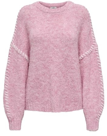 JACQUELINE de YONG stickad tröja JDYZOEY stickad tröja, lila väska, M