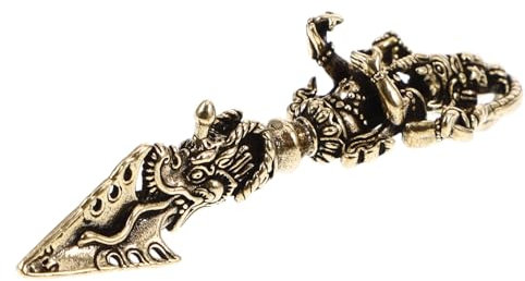 Zerodeko Small Vajra Decor Metal Craft Pendant for Diy Hanging Keychain Accessory