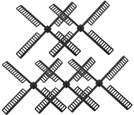 Milisten Lot De 5 Sets De Pales De Moulin à Vent Solaire en Plastique Étanche 20,5x20,5 Cm pour Décoration Jardin Et Extérieur, Accessoires De Remplacement pour Éolienne Rotative Robuste