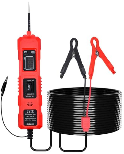 12V Power Circuit Probe Tester: 6-36V Power Circuit Probe Tester ABS Automotive Circuit Tester with Digital Display LED Light for Voltage Test Component Activation Continuity Testing