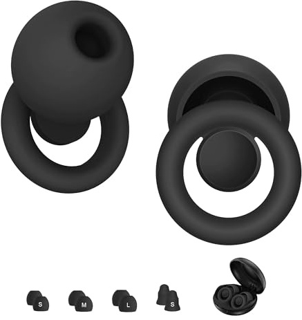 Quite Silicone Earplugs Soft Reusable with Storage Case, Noise Reducing Ear Plugs for Sleeping, Travel, Work, Concerts & Swimming, Comfortable Noise Cancelling Earplugs