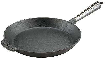 Carl Victor - Bratpfanne Gusseisenpfanne 24 cm mit Edelstahlgriff