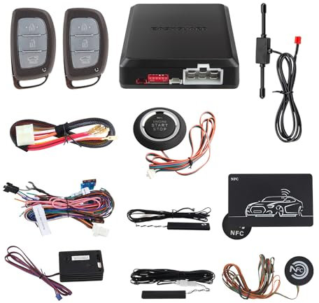 EASYGUARD EC002HY2NS Neue coole Fernbedienung PKE Auto Alarmanlage mit Näherungssensor Sperre Entriegelung Fernbedienung Motor Start Push Start Taste Touch Passwort Eingabe Backup Vibrationsalarm