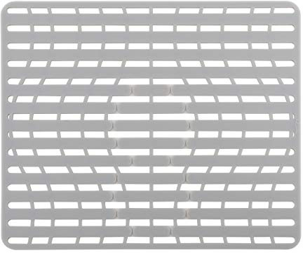 NICE DAY Sink Mat, Sink Protectors for Kitchen Sink By Better Housewares Wok Stand Strong Adsorption And Skid Resistance PVC Free Silicone Sink Mat 16 x 13, Large