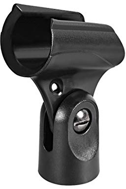 sourcing map Universal Microphone Mic Clip Holder for 20-23mm Mic Stand Handheld Microphones 15mm Thread Dia