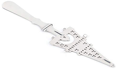 1pc 304 Stainless Steel Absinthe Spoons Cocktail Bar Glass Cup Drinking Filter Wormwood Spoon(Absinthe Spoon)