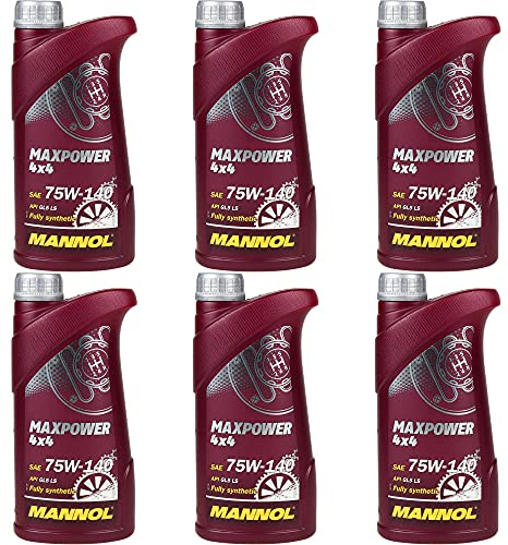 QR-Parts Set 85447574 MN8102-1 6x1 Liter Original MANNOL Getriebeöl Maxpower 4x4 75W-140 API GL 5 LS Gear Oil