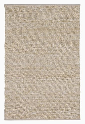 FAB HAB Alfombra para Interior/Exterior, Tejida a Mano, Hecha de Botellas de plastico Reciclado - Biltmore - Sand (60 cm x 90 cm)