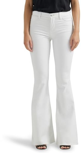 Lee dam Legendary Mid Rise Flare jeans, Ljusvit, 6 Medium
