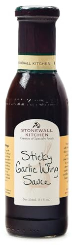 Stonewall Kitchen Sticky Garlic Wing Sauce | Würzig süße BBQ Sauce mit klebrigem Knoblauch, Ideal zum Karamellisieren von Fleisch und Gemüse