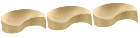 EXCEART 3St Briefbeschwerer aus Messing Metall lineal metalllineal schmücken Briefbeschwerer Briefbeschwerer rechteckiges Papiergewicht Jahrgang Bürstenhalter Dekorationen Stift ruhen